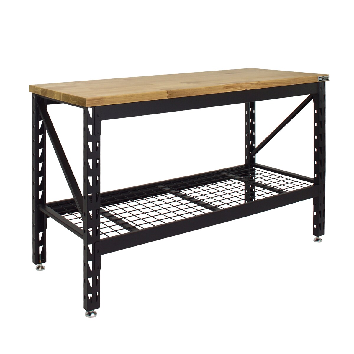 Baumarktplus Werkbank höhenverstellbar 500 Kg 153x62x99 cm Hartholzplatte Werktisch Arbeitstisch Werkstatttisch