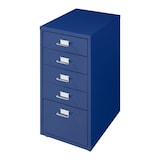 thumbnail of Helloshop26 - Mobiletto da ufficio mobile contenitore su ruote con 5 cassetti 69 x 28 x 41 cm blu 03_0009099