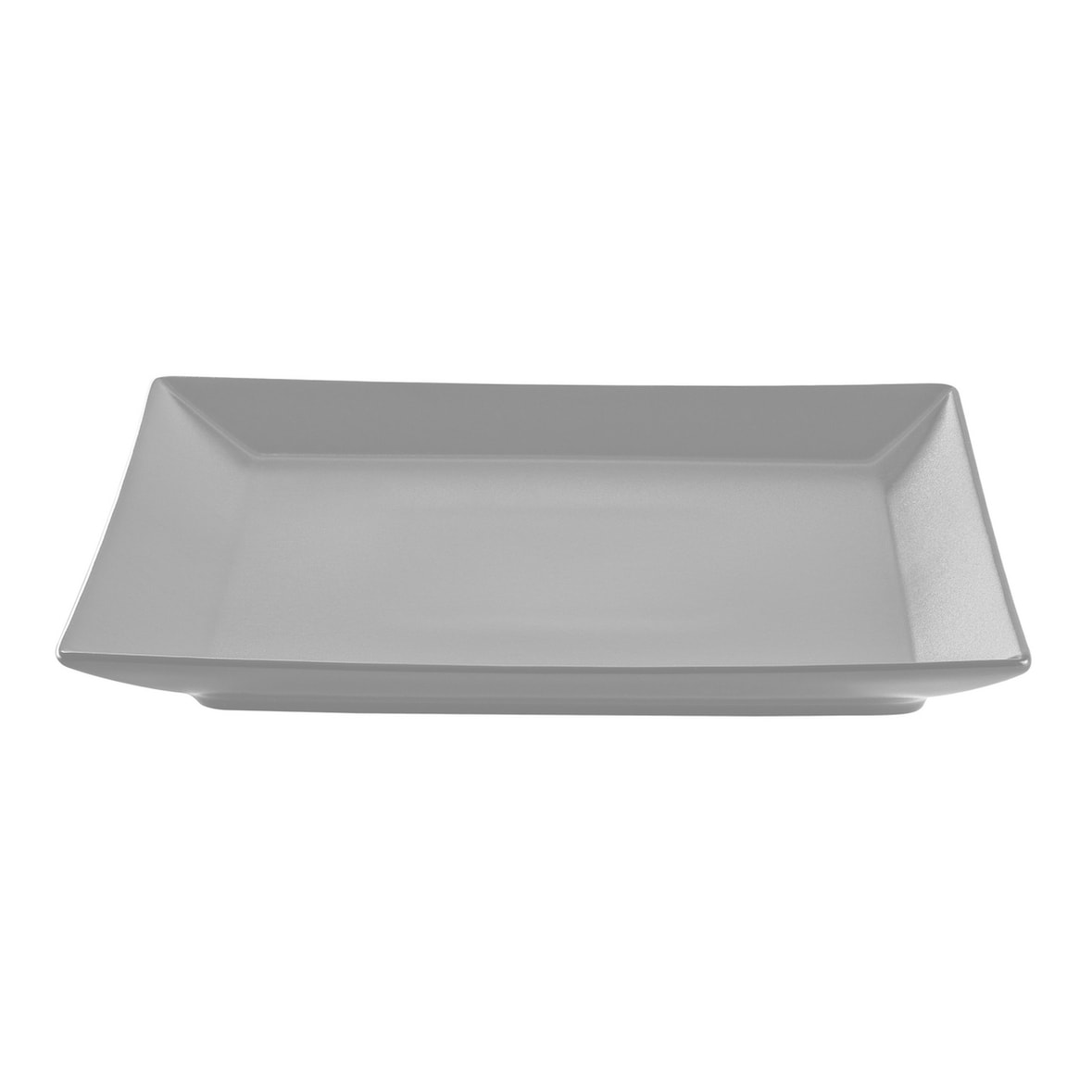METRO Professional Plato llano, cerámica de gres, 26 x 26 cm, cuadrado, gris, 6 unidades