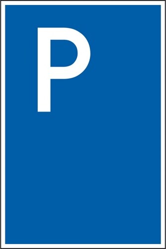 Schild I Parkplatzschild, Nr.315 ohne Zusatztext, Kunststoff, spitze Ecken, 250x400mm