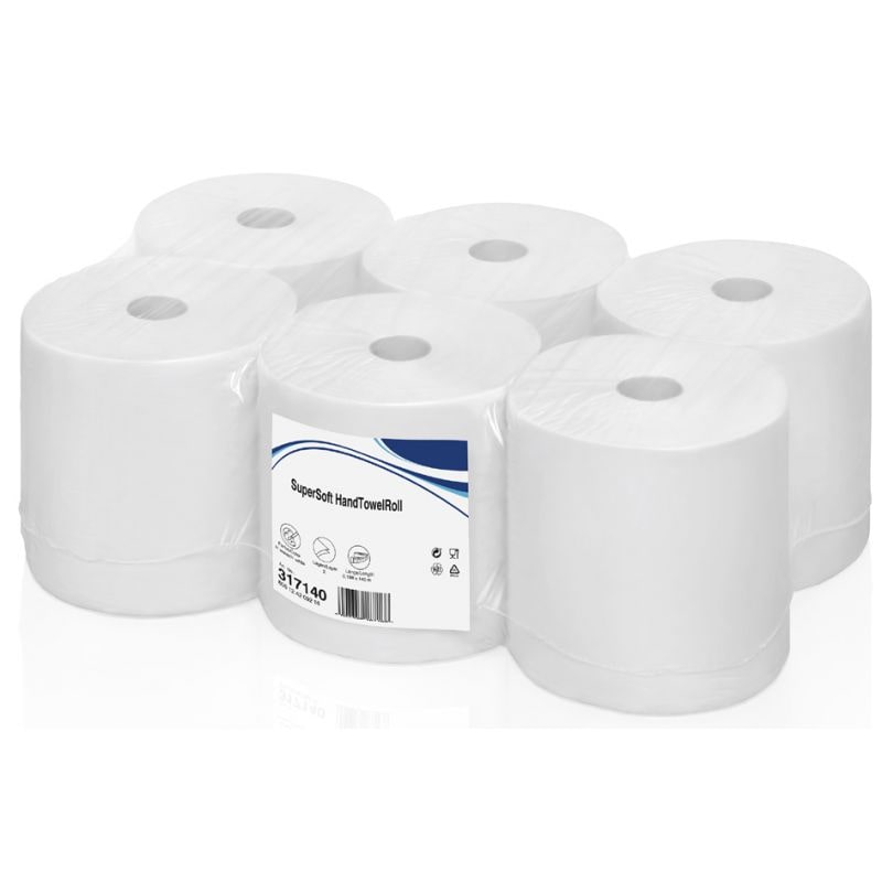 satino by wepa Handtuchrolle Super Soft, 2-lagig, 140 m