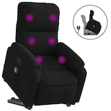thumbnail of vidaXL Massagesessel mit Aufstehhilfe Schwarz Mikrofasergewebe