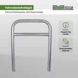 thumbnail of Fahrradanlehnbügel 78 x 115 cm Stahl feuerverzinkt Ø 60 mm grau Einbetonieren Fahrradständer Parker Typ H