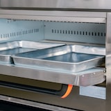 thumbnail of Romux® Forno de Pizza a Gás Butano de 2 câmaras para 4+4 pizzas de 32 cm com Base Cerâmica Refratária e Termostato | Temperatura 400 °C - 20000W