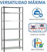 thumbnail of SimonRack Estantería Metálica con tornillos 2000x900x500 mm, 6 Alturas, 100 kg de Punto Flexión, Antracita/Blanco - Comfort