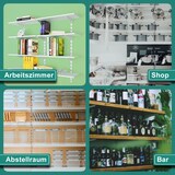 thumbnail of PRIOstahl Wandschienen Schienen 2 Stück zweireihige Lochung Länge: 1500mm Weiß für Regale aus Stahl