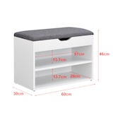 thumbnail of Helloshop26 - Banc à chaussures 46 x 60 x 30 cm blanc gris 03_0007656