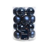 thumbnail of 20 Weihnachtskugeln 6cm Glas Christbaumkugeln Weihnachtsbaumkugeln dunkelblau