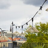 thumbnail of Lampenschirm wetterfest für E27 D: 25cm Terrasse Balkon Rattanoptik beige