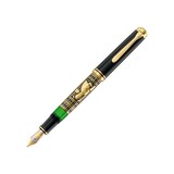 thumbnail of Pelikan Toledo 900, Schwarz, Gold, Grün, Integriertes Befüllsystem, Harz, Gold/Rhodium, Fettdruck, Beidhändig
