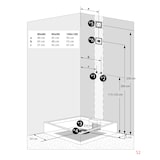 thumbnail of Dampfdusche Duschtempel Sauna Dusche Duschkabine D38-03L2 80x80 cm ohne 2K Scheiben Versiegelung
