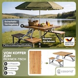 thumbnail of CASARIA® Campingtisch Klappbar mit Stühlen Schirmständer Camping Klapptisch Alu Holz