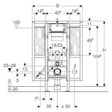 thumbnail of Geberit Wand-WC-Element Duofix BH 112 cm barrierefrei mit Sigma UP-Spülkasten