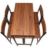 thumbnail of Set Table de bar et 4 tabourets modèle VENICE en noyer brun style moderne par Yelloo