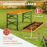 thumbnail of Casaria Bierzelttisch Höhenverstellbar Klappbar Hoch Outdoor Breit Holz Buffettisch 170cm Stehtisch Bartisch Partytisch