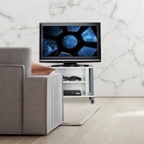 thumbnail of Relaxdays TV Tisch mit Rollen, 2 Fächer, Fernseher Ablage, Fahrbarer Fernsehtisch, HxBxT: 45 x 60 x 40 cm, Holzoptik