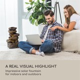 thumbnail of Savona Solarbrunnen 2,8 W Polyresin 5h Akku LEDs Steinoptik Brauner Stein