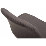 thumbnail of Conjunto de 4 cadeiras de jantar em tecido Maverick cinza escuro/branco