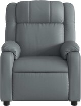 Ein grauer Massagesessel.