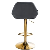 thumbnail of Sgabello da bar Braga in velluto oro grigio scuro