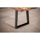 thumbnail of Esszimmerbank 160x40x45,5 cm Akazie Massivholz / Metall mit Baumkante, Esstischbank Holzbank Massiv ohne Lehne, Küchenbank Essbank Modern, Sitzbank