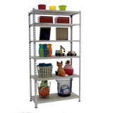 thumbnail of SimonRack Estanteria Metalica, 2500x1000x300 mm, 6 Alturas, Bandeja Madera, 150 kg de Punto Flexión, Estanterias Almacenaje, Galvanizado - Maderclick