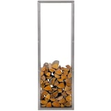 thumbnail of DELUKE® Kaminholzregal Metall PREMIUM Innen und Aussen Edelstahl Brennholzregal innen Kaminholzständer Kaminholzhalter Feuerholzregal Aussen 40x50x150