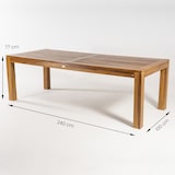 thumbnail of Mesa retangular 240x100x77-79 cm para exterior. Madeira teca grau A