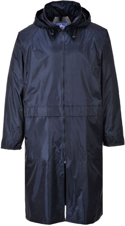 Portwest - Manteau de pluie léger et imperméable CLASSIC 100% polyester enduit PVC Bleu Marine Taille S