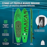 thumbnail of ECD Germany Aufblasbares SUP Board Makani 320×80×15 cm Grün – Komplettset mit Pumpe/Tragetasche/Zubehör, PVC, bis 120 kg