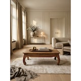 thumbnail of Couchtisch `Kanada`: Opium-Form, Massivholz, Sheeshamholz, handgefertigt, pflegeleicht. Braun, 110x60x40 cm | Kadima Design