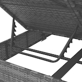 thumbnail of vidaXL Outdoor-Lounge-Bett mit Vorhängen Poly Rattan Grau