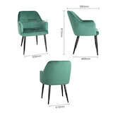 thumbnail of Bolero Lia fluwelen set met 2 stoelen - donkergroen (2 stuks)
