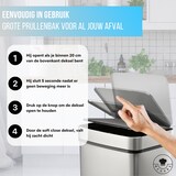 thumbnail of 4cookz® Prullenbak 60 liter Automatisch met Sensor - RVS Prullenbak - Zilver