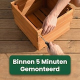 thumbnail of IvoQ Vierkante Plantenbak Hout - Voor Buiten & Binnen - Luxe Houten Bloembak - FSC Gecertificeerd - 40x40x32 cm