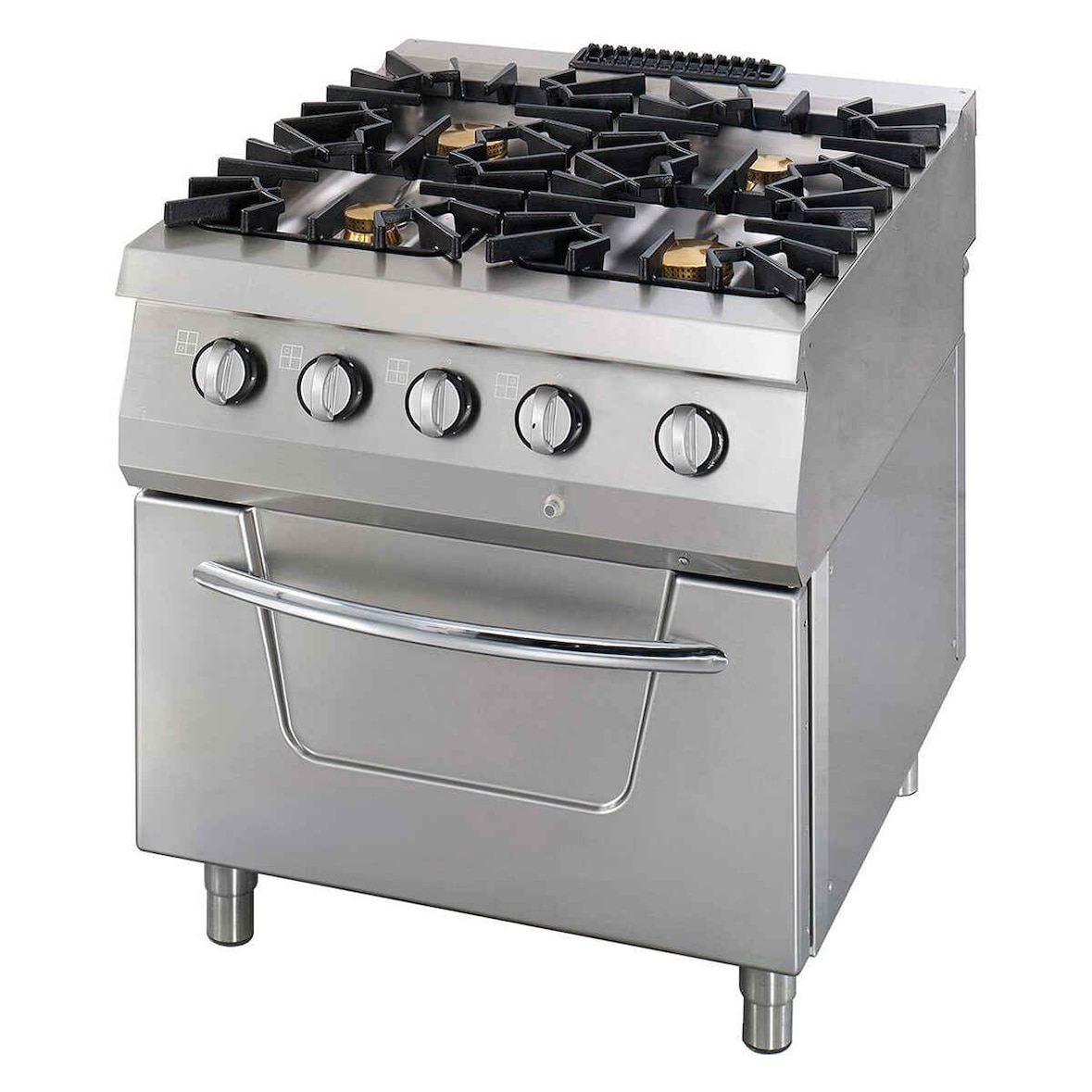 Premium fornuis - 4 branders - dubbel toestel - diepte 90 cm - gas incl elektrische oven