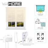 thumbnail of WellHome - Lichtdurchlässiges Polyester-Rollo 180 x 180 cm (Breite x Höhe) Beige