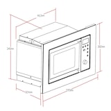 thumbnail of PKM Einbaumikrowelle MW800-20.8EB - Edelstahl 800Watt, 20 Liter