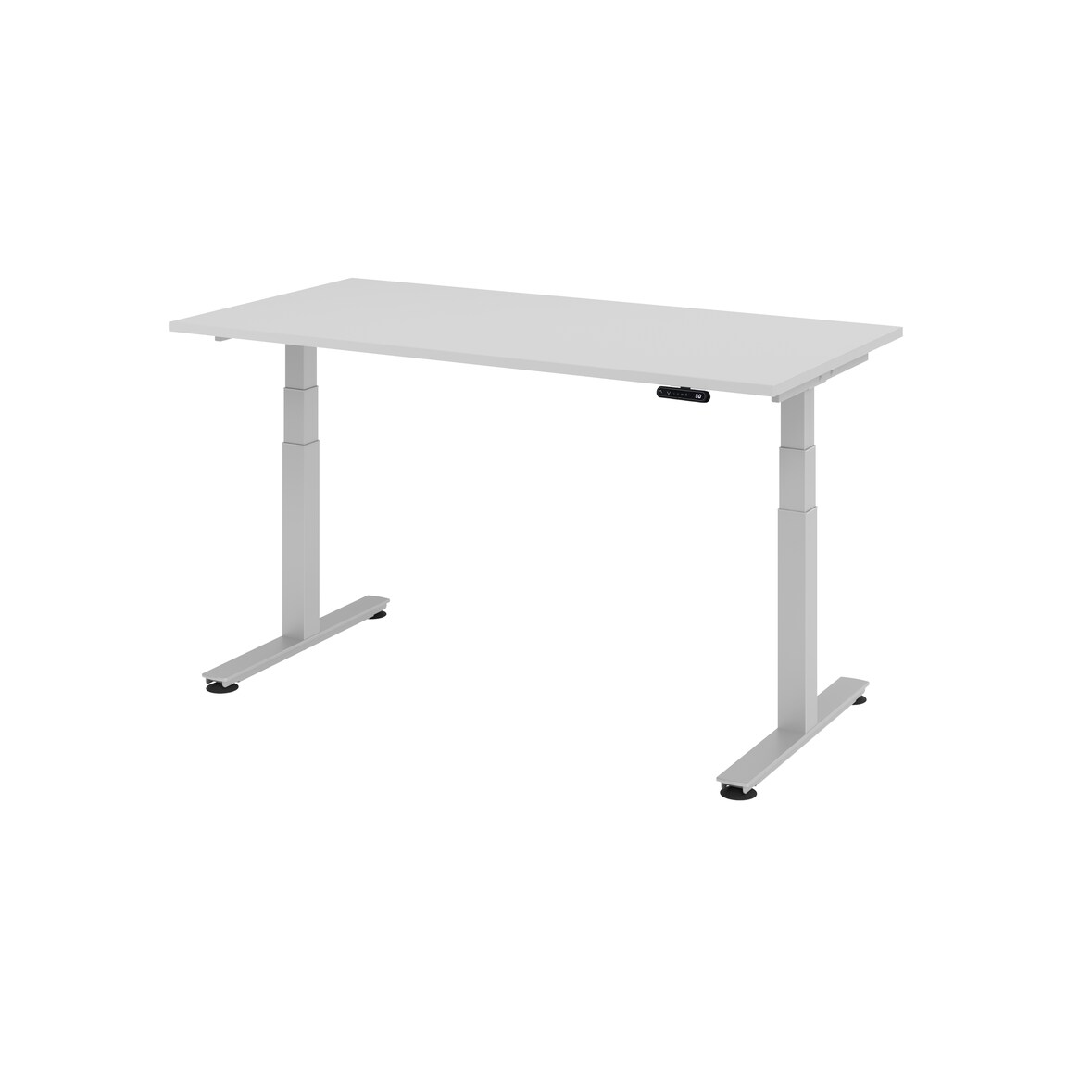 Hammerbacher-Sitz-Steh-Schreibtisch el.160x80cm Grau-VXDSM16/5/S