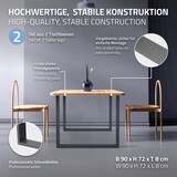 thumbnail of ECD Germany Tischbeine 2er Set 90x72 cm Anthrazit | Vierkantprofil Stahl, pulverbeschichtet, Industrial Tischkufen Esstisch DIY
