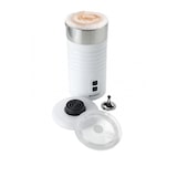 thumbnail of Aquecedor automático de leite com espuma branco, fabricado em aço inoxidável e plástico PC