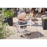 thumbnail of METRO PROFESSIONAL Barbacoa de carbón vegetal kamado Naggado Pro, 140 x 91 x 127 cm, mesa lateral plegable y ruedas, cerámica/ acero inoxidable, negro