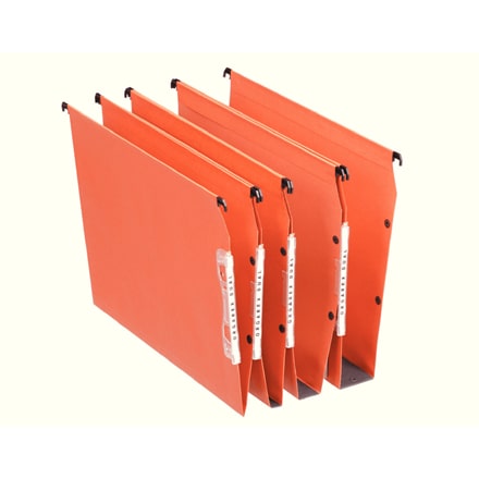 Esselte, Dossier suspendu latéral armoire DUAL, fond V, Boite de 25, Orange, 21627