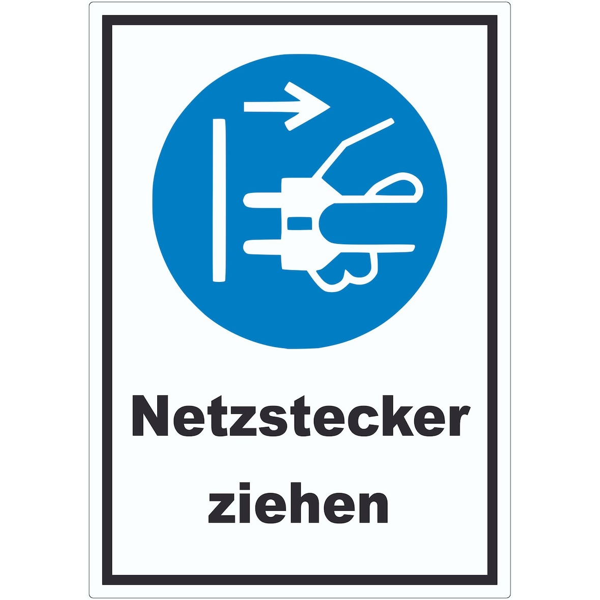 Netzstecker ziehen Aufkleber A1 (594x841mm)