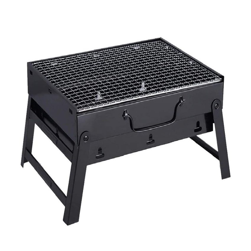 Barbacoa de carbón portátil plegable para BBQ con parrilla 43x29x20cm