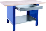 thumbnail of SimonRack Banco de Trabajo Industrial con Cajón, 1800x750 mm, Tablero Madera Alistonada 32 mm, Carga 1000 kg, Azul - BT-6 PRO