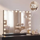 thumbnail of CLP Specchio Trucco Norlina con Bluetooth Metallo HBT: 62x80x14 cm nero con Bluetooth