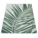 thumbnail of Outdoor Teppich Palmen Balkon, Terrasse schmutzabweisend Grün Rechteckig 120x170 | 100% Polypropylen, Rücken aus Polypropylen | pflegeleicht