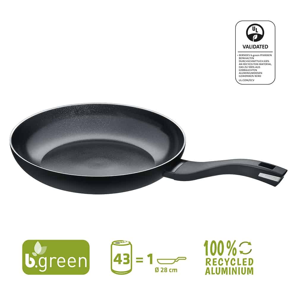 Berndes Bratpfanne b.green Alu Recycled Induction schwarz 28 cm