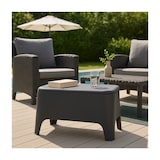 thumbnail of Tavolino da giardino 59x 39x 36cm Antracite Con coperchio Esterno / Interno TOOMAX